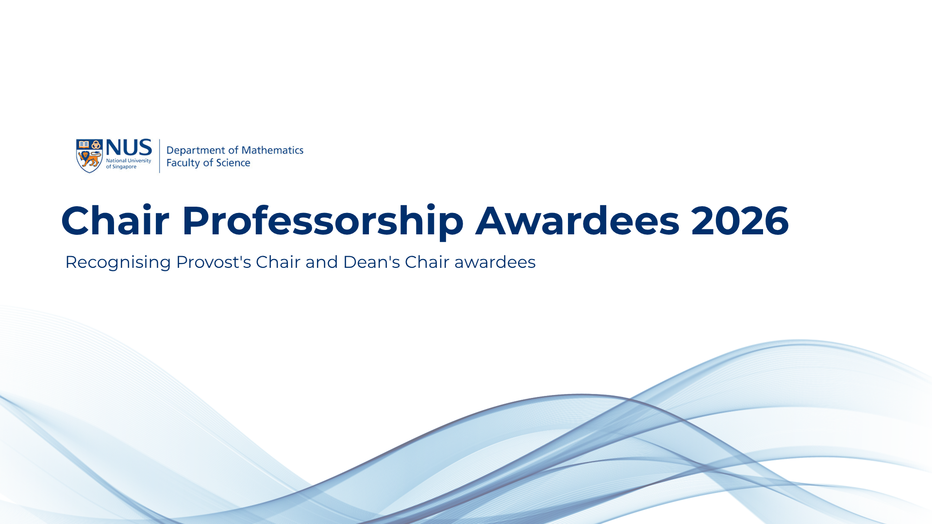 Chair Professorship Awardees 2026